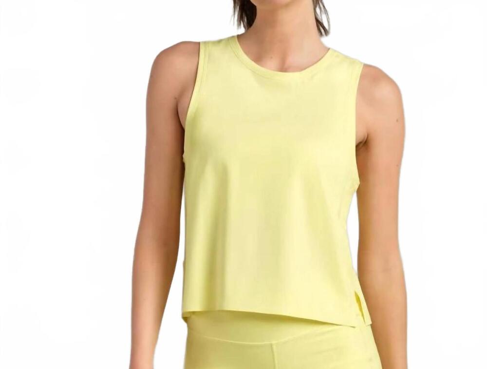 NEW RHONE serene tank top in lemon lime